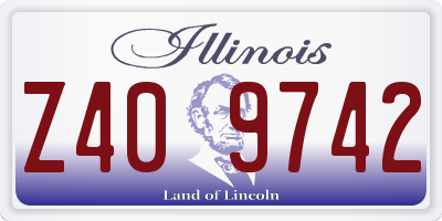 IL license plate Z409742