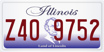 IL license plate Z409752