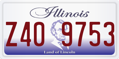 IL license plate Z409753