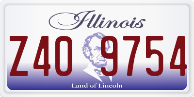 IL license plate Z409754