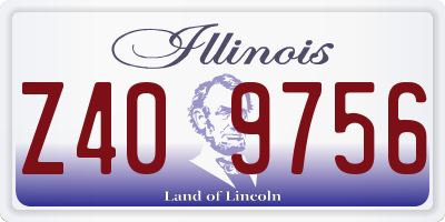 IL license plate Z409756