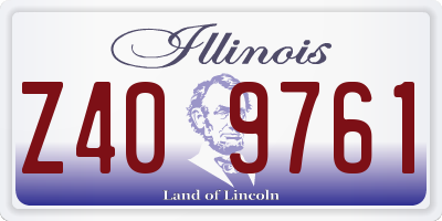 IL license plate Z409761