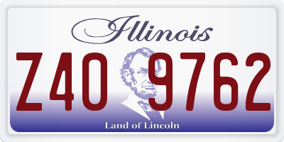 IL license plate Z409762