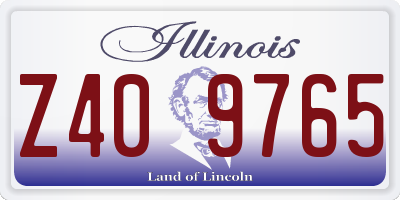 IL license plate Z409765