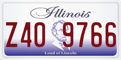 IL license plate Z409766