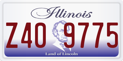 IL license plate Z409775