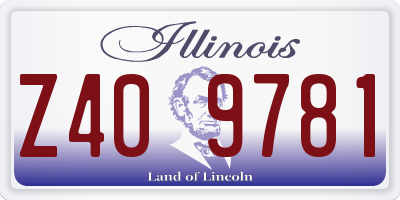IL license plate Z409781