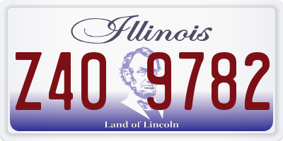 IL license plate Z409782