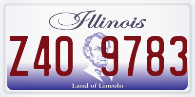 IL license plate Z409783