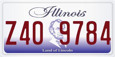 IL license plate Z409784