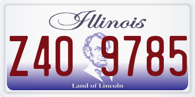 IL license plate Z409785