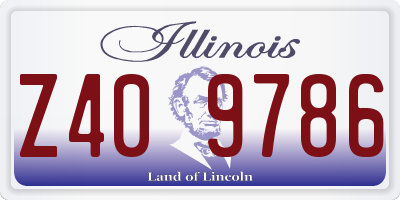 IL license plate Z409786