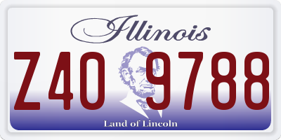 IL license plate Z409788