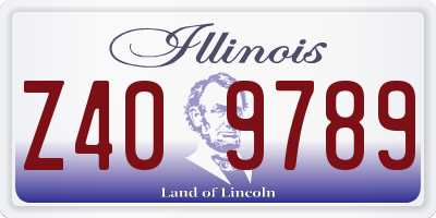 IL license plate Z409789