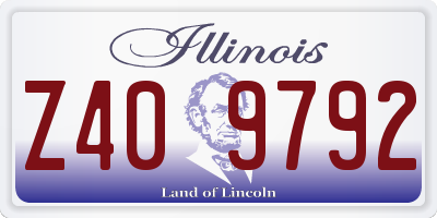 IL license plate Z409792