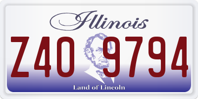 IL license plate Z409794