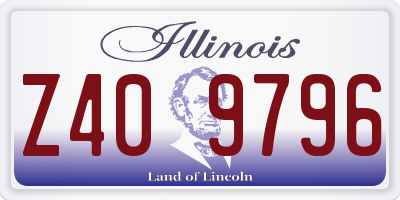 IL license plate Z409796