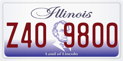 IL license plate Z409800
