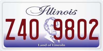 IL license plate Z409802