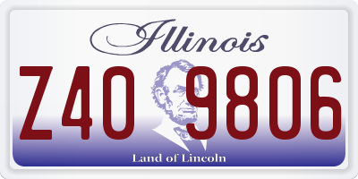 IL license plate Z409806