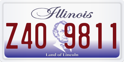 IL license plate Z409811