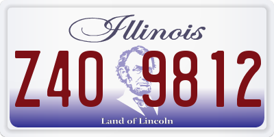 IL license plate Z409812
