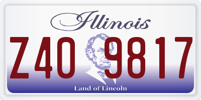 IL license plate Z409817