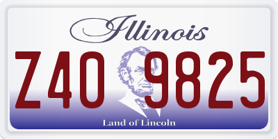 IL license plate Z409825