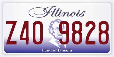 IL license plate Z409828