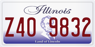 IL license plate Z409832