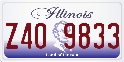 IL license plate Z409833