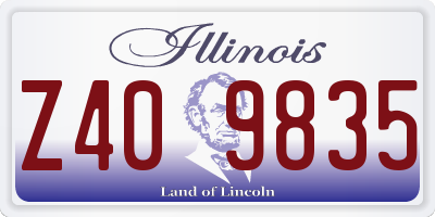 IL license plate Z409835