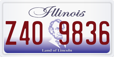 IL license plate Z409836