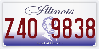 IL license plate Z409838