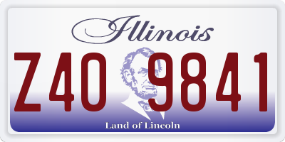 IL license plate Z409841