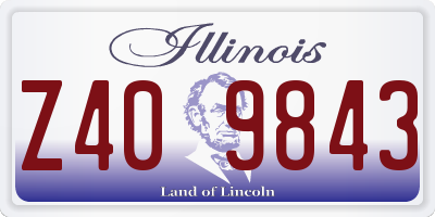 IL license plate Z409843