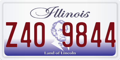IL license plate Z409844