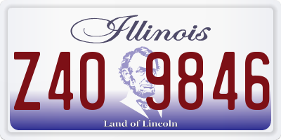 IL license plate Z409846