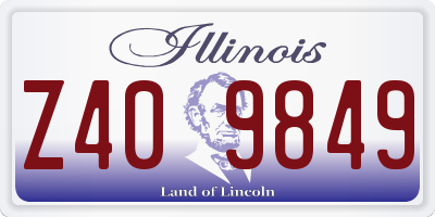 IL license plate Z409849