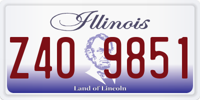 IL license plate Z409851