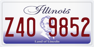 IL license plate Z409852