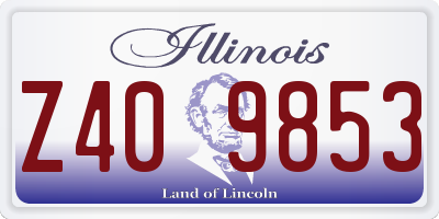 IL license plate Z409853