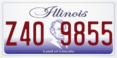 IL license plate Z409855