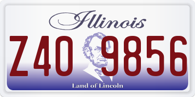 IL license plate Z409856