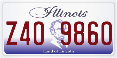 IL license plate Z409860