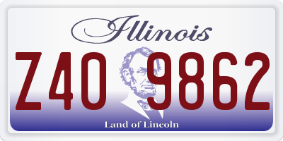 IL license plate Z409862