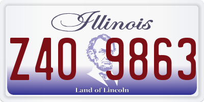 IL license plate Z409863