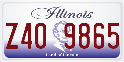 IL license plate Z409865