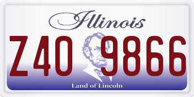 IL license plate Z409866