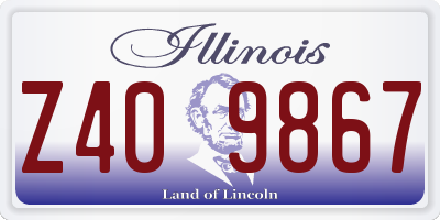 IL license plate Z409867